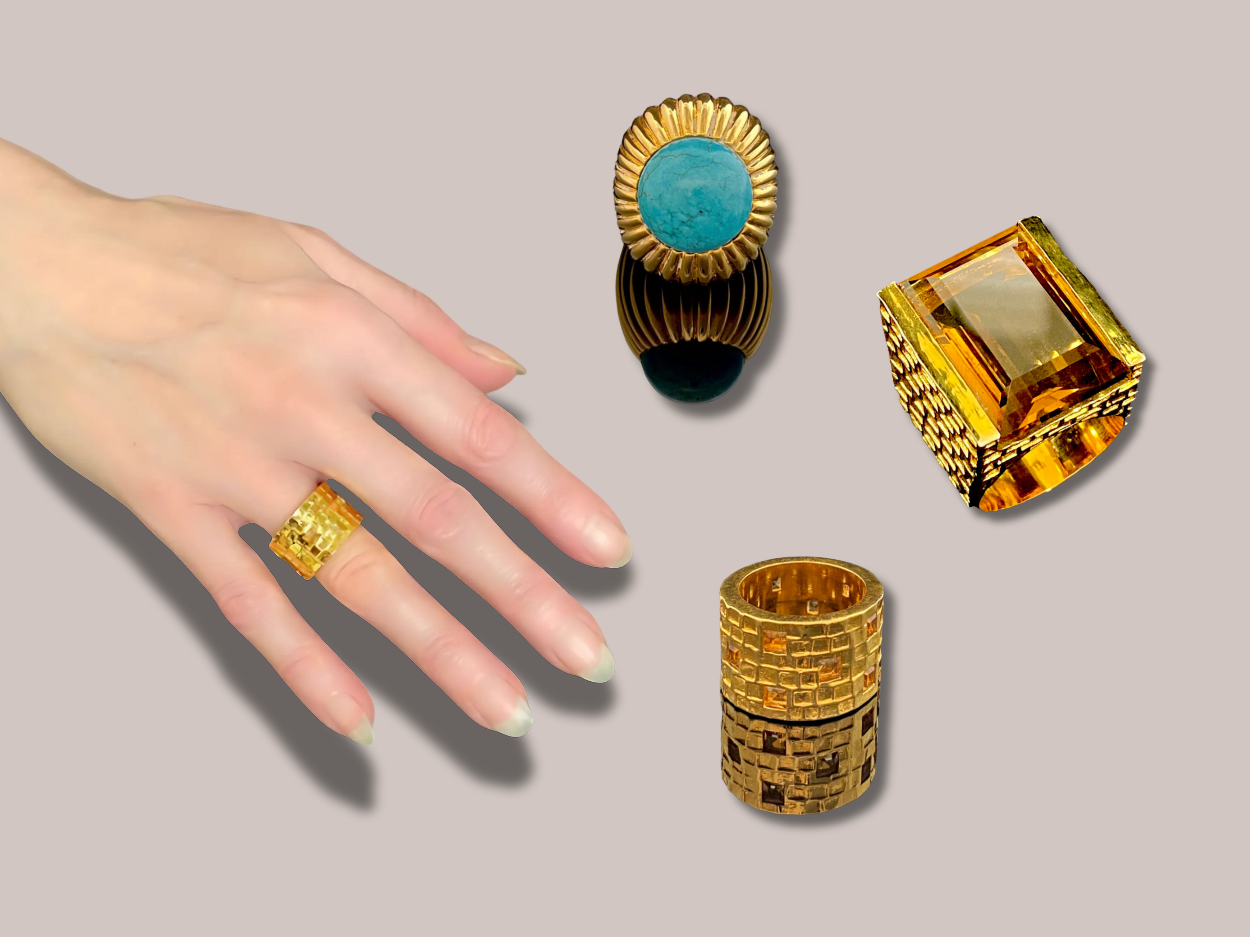 TAY is a range of bold and beautiful jewelry. The collection is hand crafted using large semi-precious stones and created by skilled artisans.