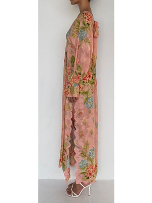 Hemant Dhun Kaftan with printed slip by Hemant & Nandita from Marina St Barth