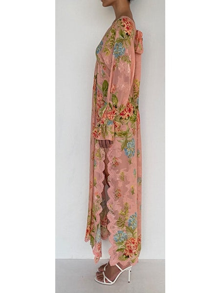 Hemant Dhun Kaftan with printed slip by Hemant & Nandita from Marina St Barth