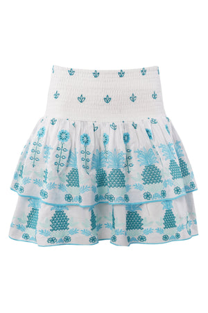 Paulina Skirt Aqua Pineapple by Marlea from Marina St Barth