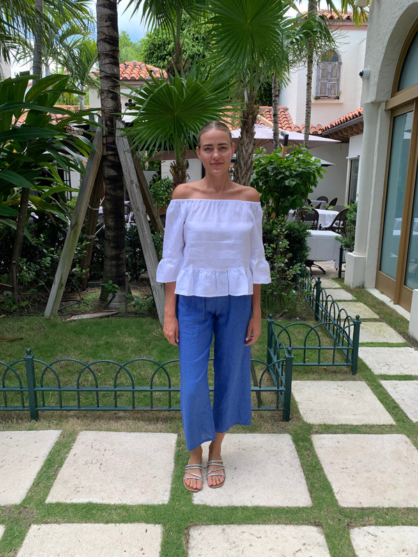 Bolero El Scollo Linen Top by Marina St Barth from Marina St Barth
