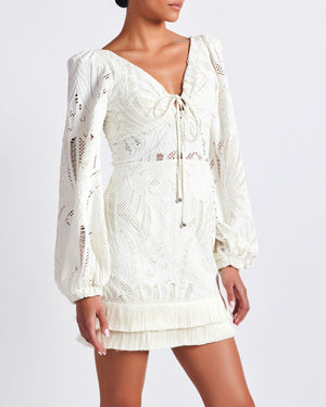 PatBo Long Sleeve Lace Mini Dress by PatBo from Marina St Barth