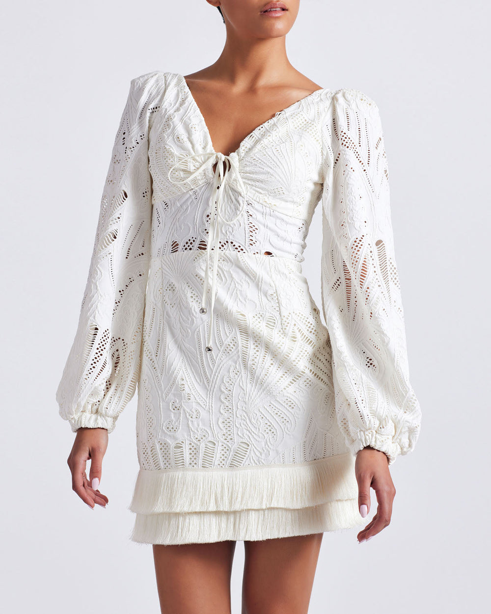PatBo Long Sleeve Lace Mini Dress by PatBo from Marina St Barth