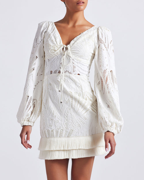 PatBo Long Sleeve Lace Mini Dress by PatBo from Marina St Barth