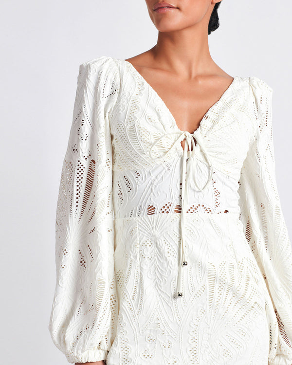 PatBo Long Sleeve Lace Mini Dress by PatBo from Marina St Barth