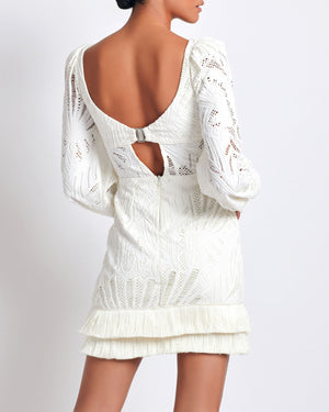 PatBo Long Sleeve Lace Mini Dress by PatBo from Marina St Barth