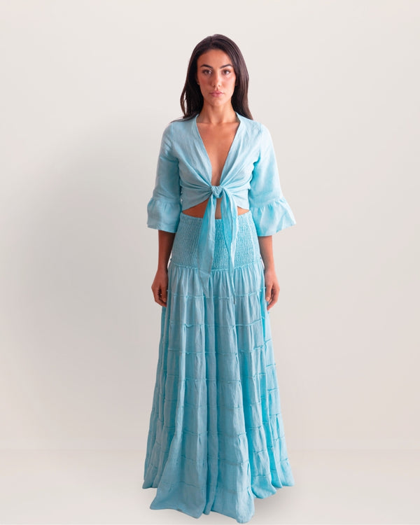 Bolero Nodo Centrale Linen Top by Marina St Barth from Marina St Barth