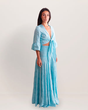 Bolero Nodo Centrale Linen Top by Marina St Barth from Marina St Barth