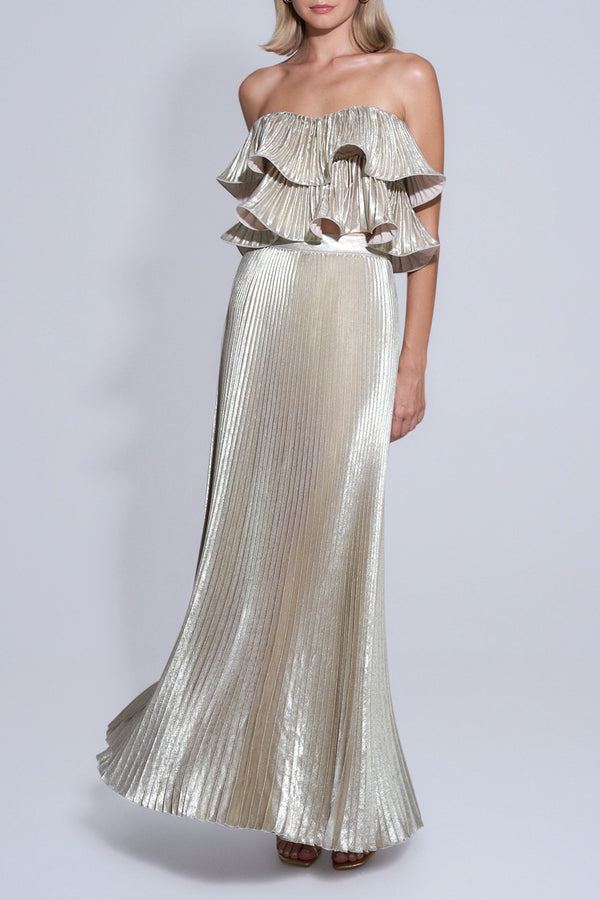 Romance Top Gold Shimmer by L’IDÉE from Marina St Barth