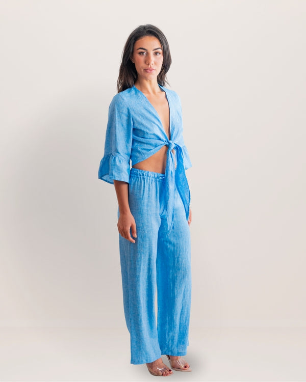 Bolero Nodo Centrale Linen Top by Marina St Barth from Marina St Barth