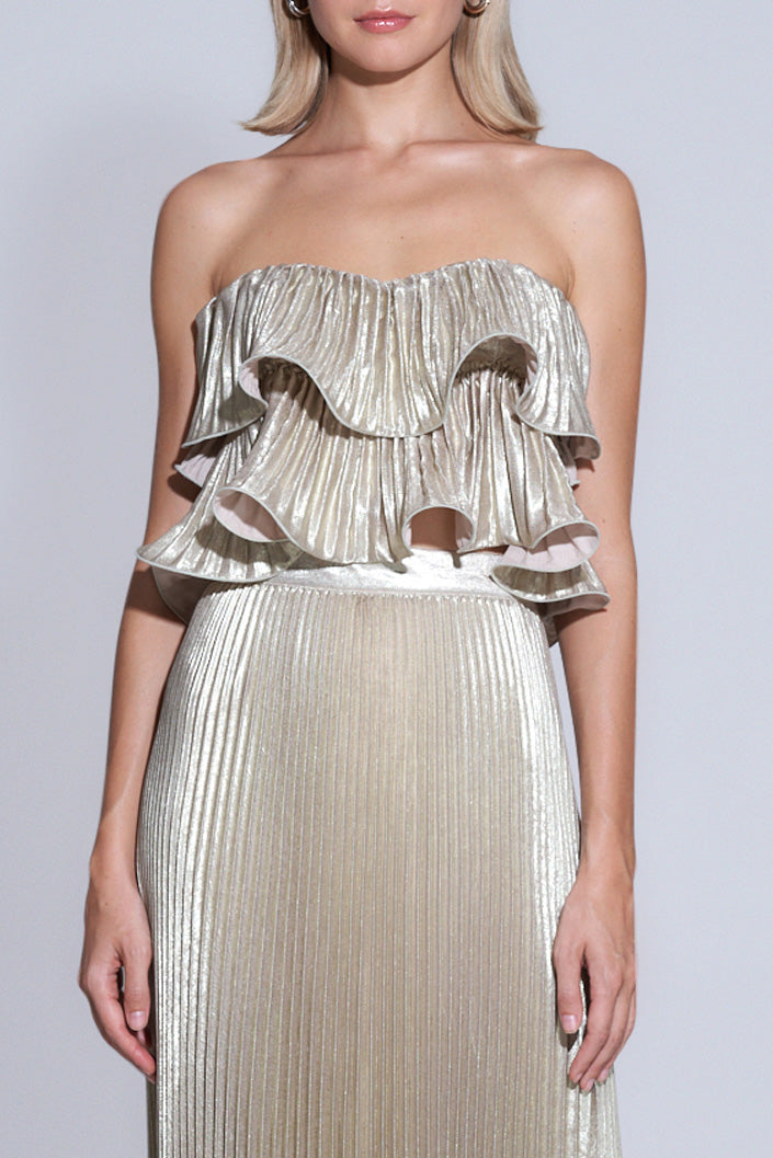 Romance Top Gold Shimmer by L’IDÉE from Marina St Barth