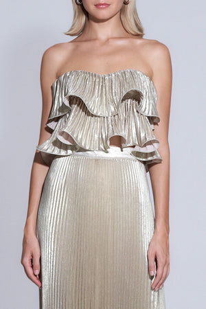 Romance Top Gold Shimmer by L’IDÉE from Marina St Barth