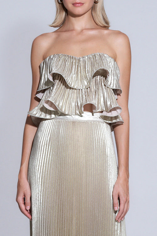 Romance Top Gold Shimmer by L’IDÉE from Marina St Barth