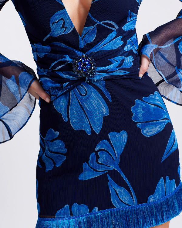 PatBo Nightflower Fringe Trim Mini Dress by PatBo from Marina St Barth