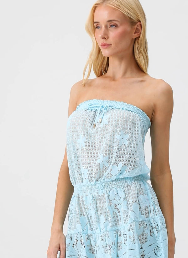 Melissa Isla Short Dress Sky by Melissa Odabash from Marina St Barth