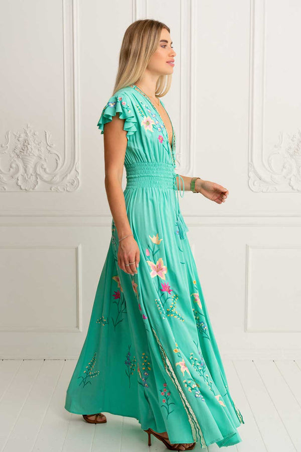 Flores Gown Acqua Green by Zaimara from Marina St Barth