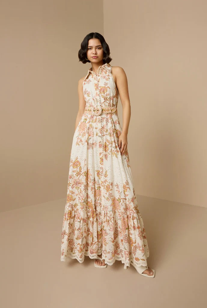 Hemant & Nandita Niti Long Shirt Dress W/Buckle Belt by Hemant & Nandita from Marina St Barth