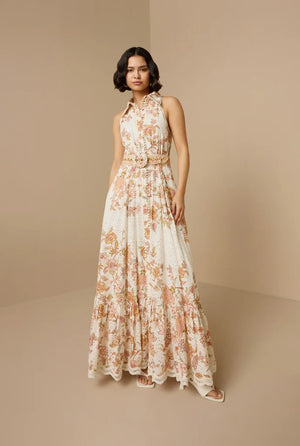 Hemant & Nandita Niti Long Shirt Dress W/Buckle Belt by Hemant & Nandita from Marina St Barth