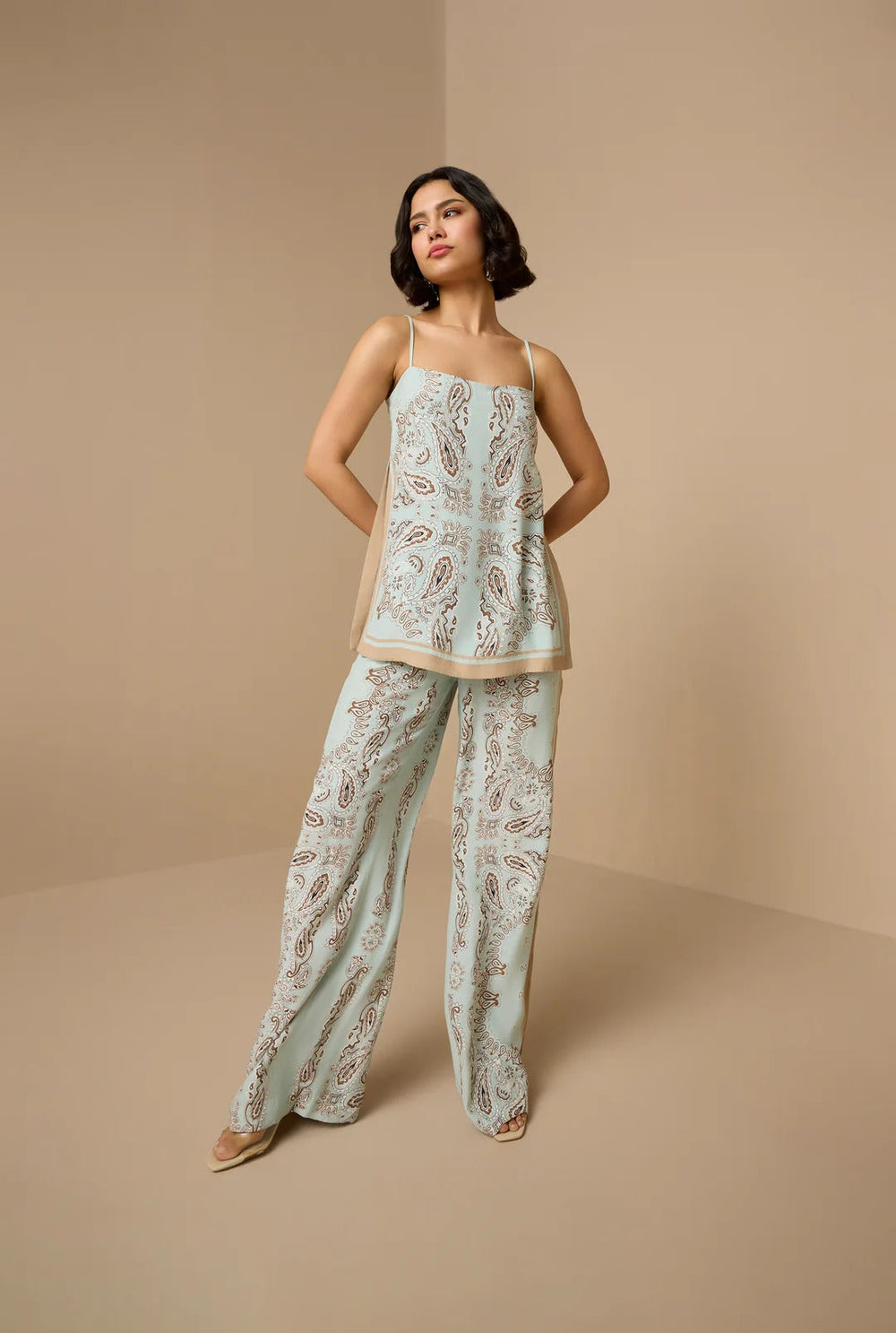 Hemant & Nandita Navi High Slit Top by Hemant & Nandita from Marina St Barth