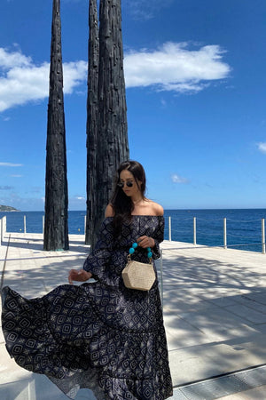 Marlea Marine Maxi Skirt Silk by Marlea from Marina St Barth