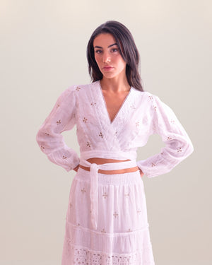 Lorenza Linen Top by Queen Moda from Marina St Barth