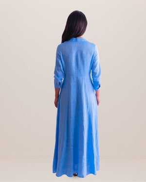 Shirt Dress Long Linen Solid by Marina St Barth from Marina St Barth