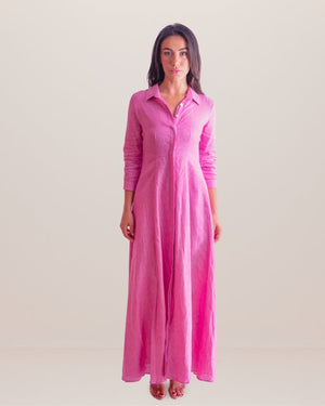 Shirt Dress Long Linen Solid by Marina St Barth from Marina St Barth