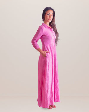 Shirt Dress Long Linen Solid by Marina St Barth from Marina St Barth