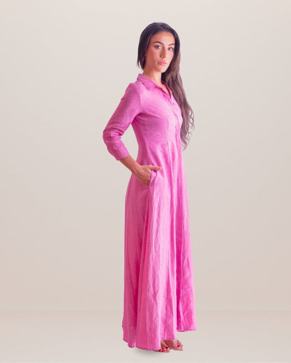 Shirt Dress Long Linen Solid by Marina St Barth from Marina St Barth