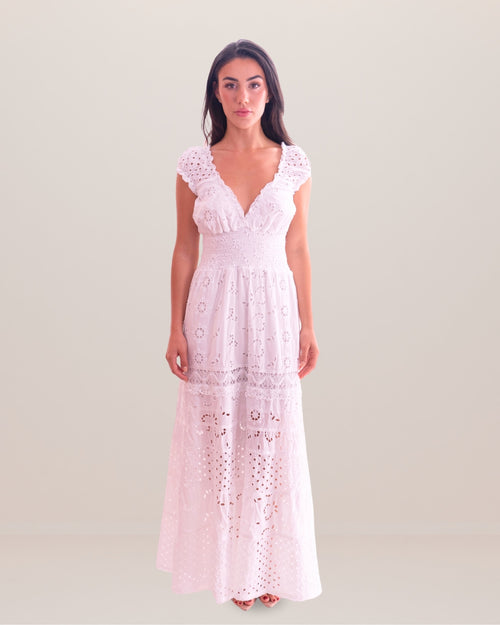 Flaminia Linen Dress by Queen Moda from Marina St Barth