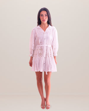 Alessandra Linen Dress by Queen Moda from Marina St Barth