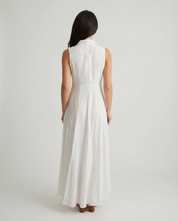 Linen Shirt Dress No Sleeve