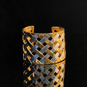 Tay Two-Tone Woven Ribbon Cuff by Tay from Marina St Barth