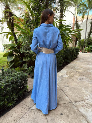Shirt Dress Long Linen Solid by Marina St Barth from Marina St Barth
