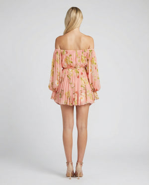 Lena Off Romper with Tie Up Belt
