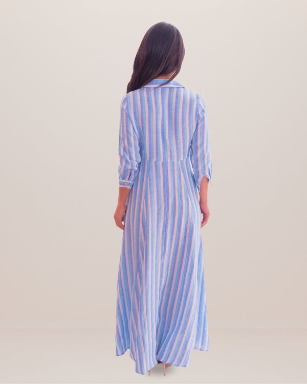 Shirt Dress Long Linen Solid by Marina St Barth from Marina St Barth