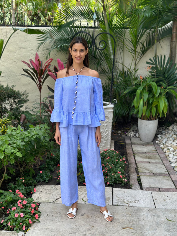 Bolero El Scollo Linen Top by Marina St Barth from Marina St Barth