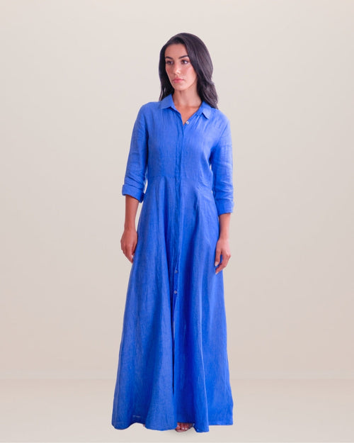 Shirt Dress Long Linen Solid by Marina St Barth from Marina St Barth