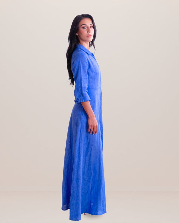 Shirt Dress Long Linen Solid by Marina St Barth from Marina St Barth