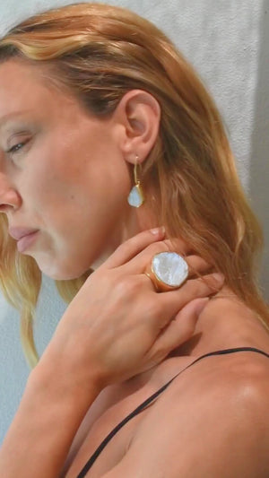 Lassanai Moonstone Teardrop Earrings by Lassanai from Marina St Barth