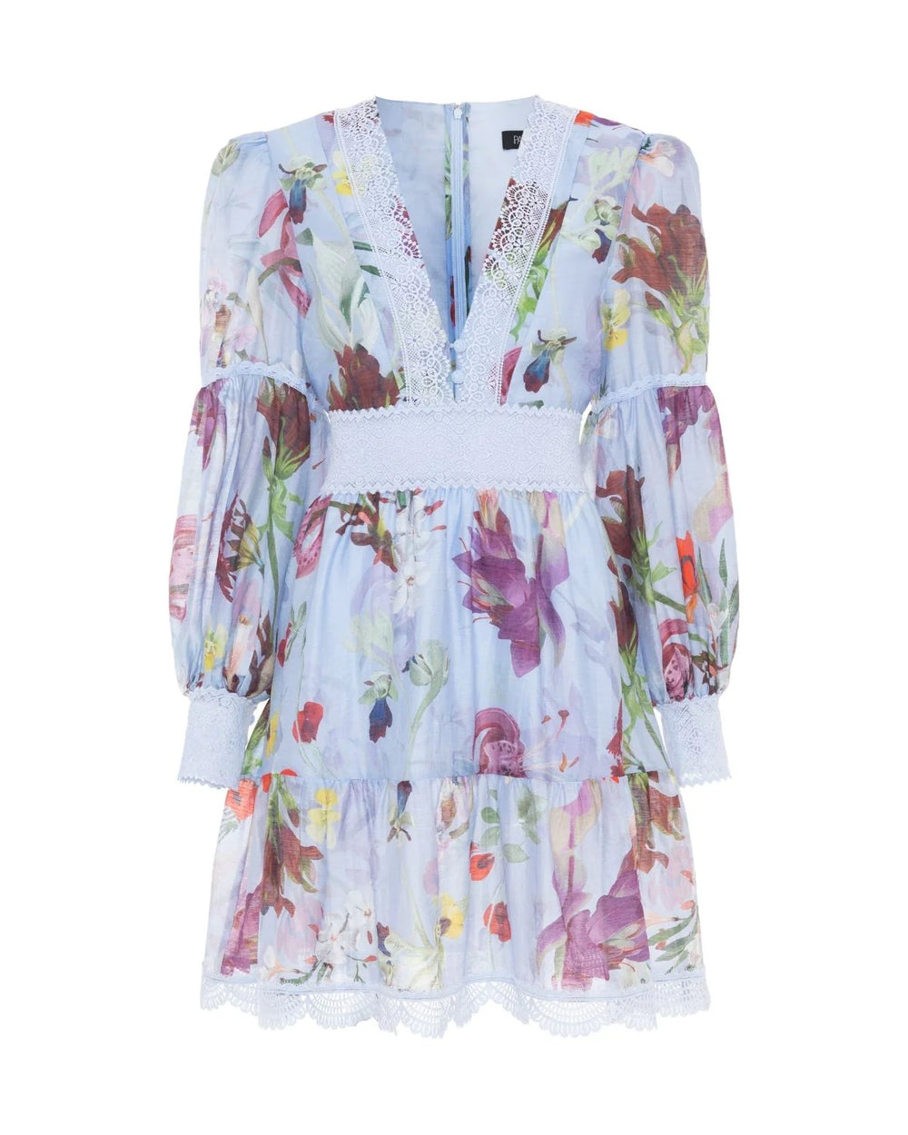 PatBo Lily Flower Long Sleeve Plunge Mini Dress by PatBo from Marina St Barth