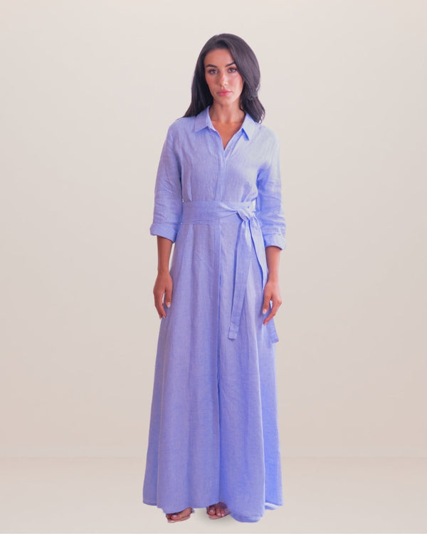 Shirt Dress Long Linen Solid by Marina St Barth from Marina St Barth