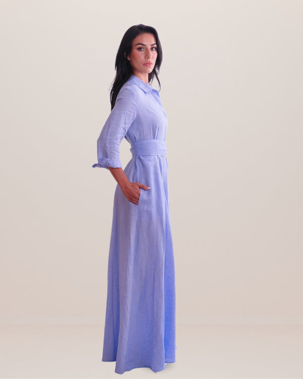 Shirt Dress Long Linen Solid by Marina St Barth from Marina St Barth