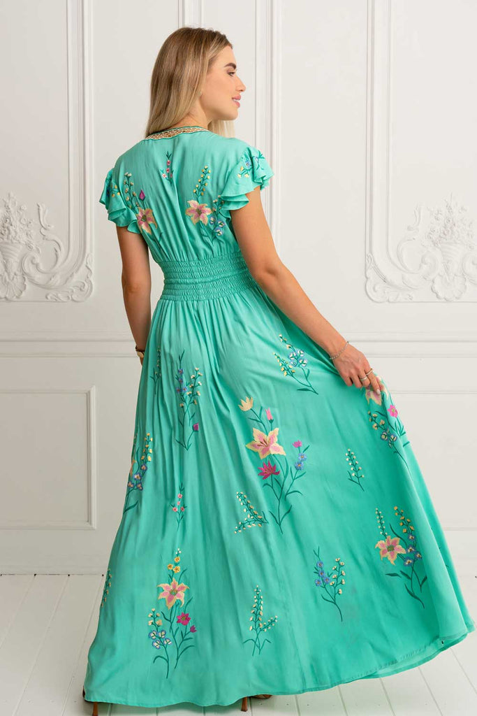 Flores Gown Acqua Green by Zaimara from Marina St Barth