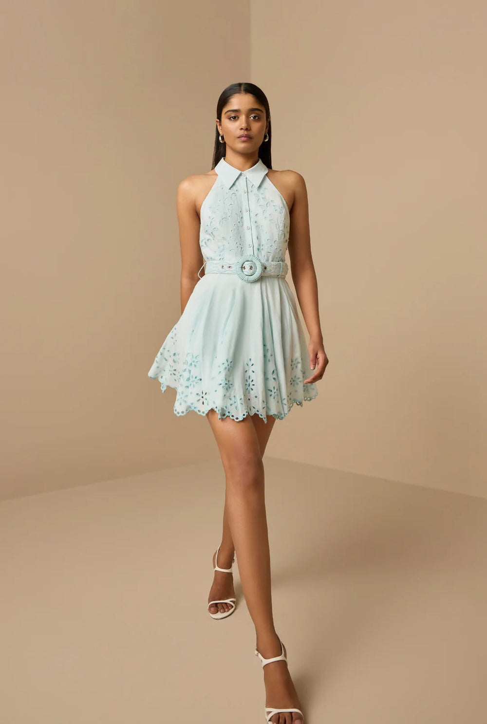 Hemant & Nandita Adya Short Dress With Buckle Belt by Hemant & Nandita from Marina St Barth