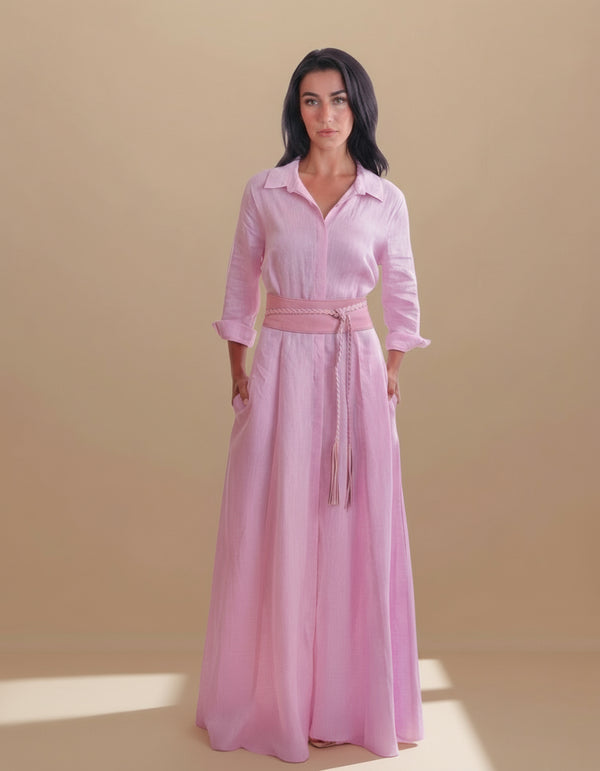 Shirt Dress Long Linen Solid by Marina St Barth from Marina St Barth