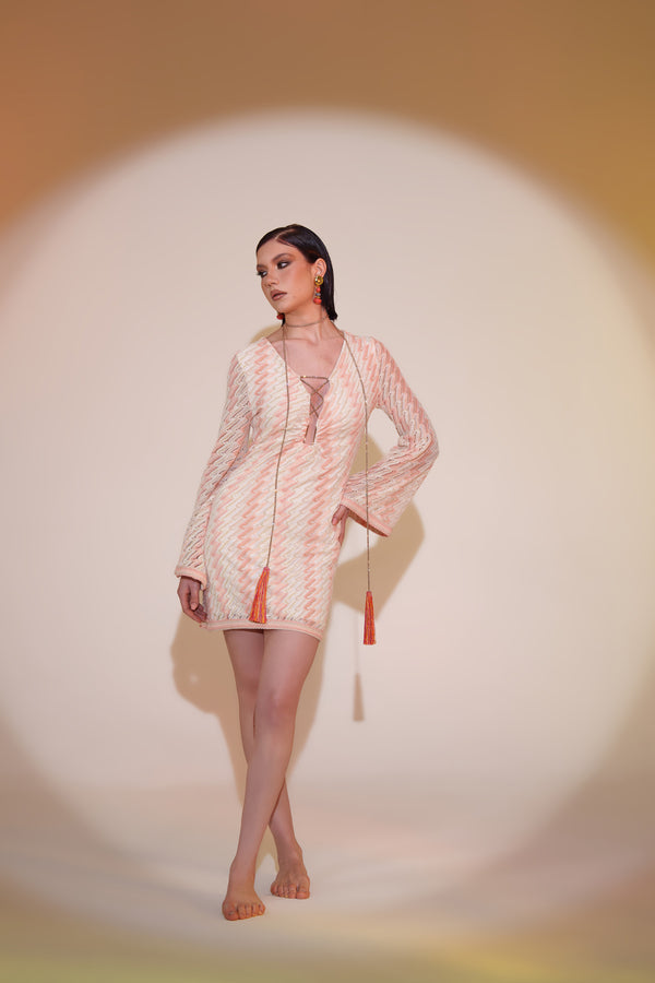 Pho Short Dress Peach by Pho Firenze from Marina St Barth