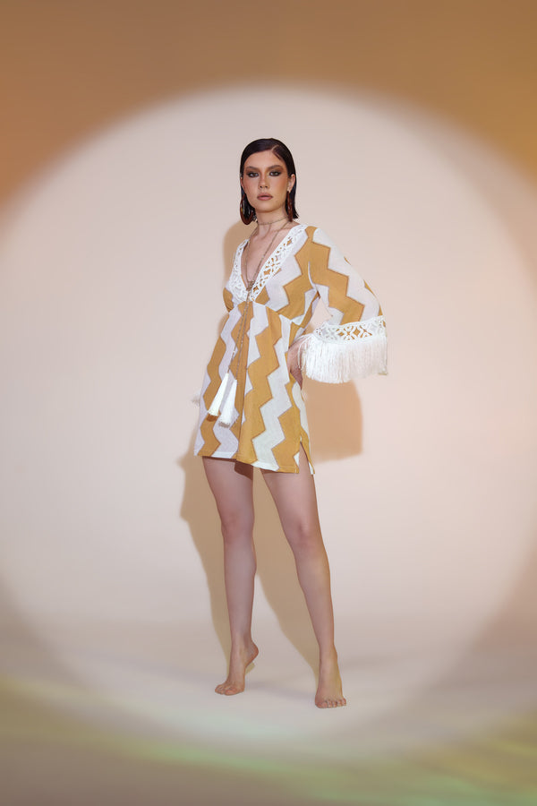 Pho Short Dress Biscuit by Pho Firenze from Marina St Barth