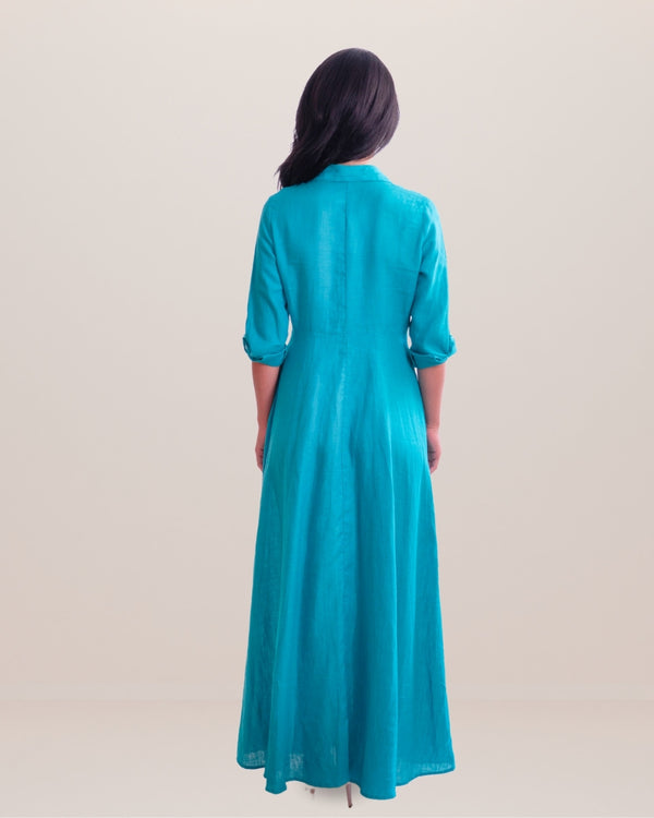 Shirt Dress Long Linen Solid by Marina St Barth from Marina St Barth
