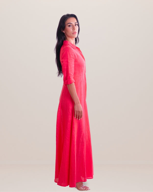Shirt Dress Long Linen Solid by Marina St Barth from Marina St Barth